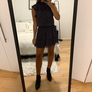 1.State Mini Floral Tiered Mockneck Dress